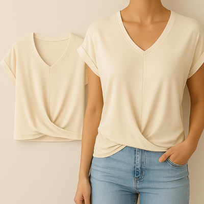 Laura | Hverdags T-shirt med V-hals