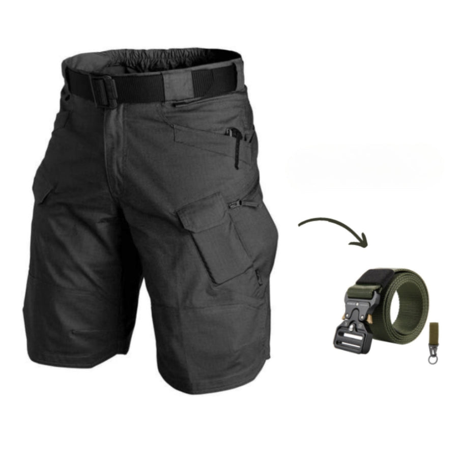 Laurits | Cargo shorts med 7 lommer og gratis bælte