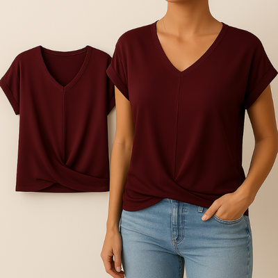 Laura | Hverdags T-shirt med V-hals