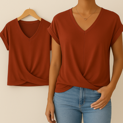 Laura | Hverdags T-shirt med V-hals