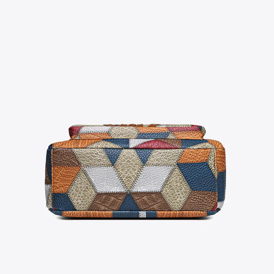 Dorte | Patchwork taske i vegansk læder