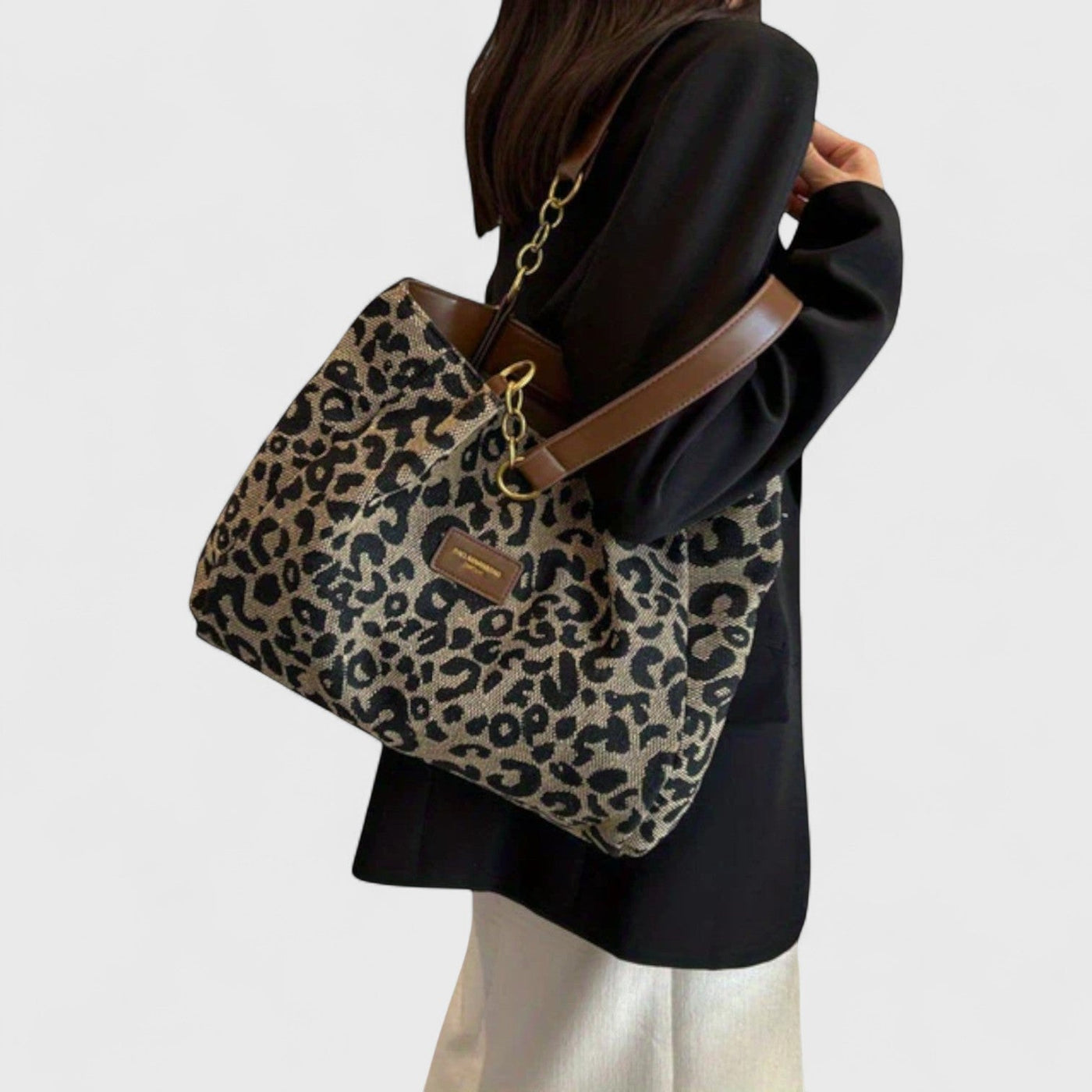 Clara | Leopardmønstret Shopper Taske