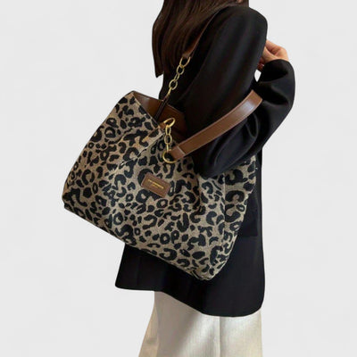 Clara | Leopardmønstret Shopper Taske