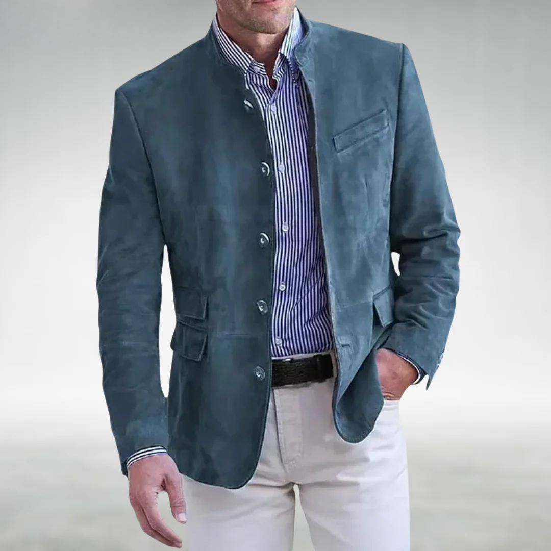 Laurits Anker | Mocka Blazer med Ståkrave