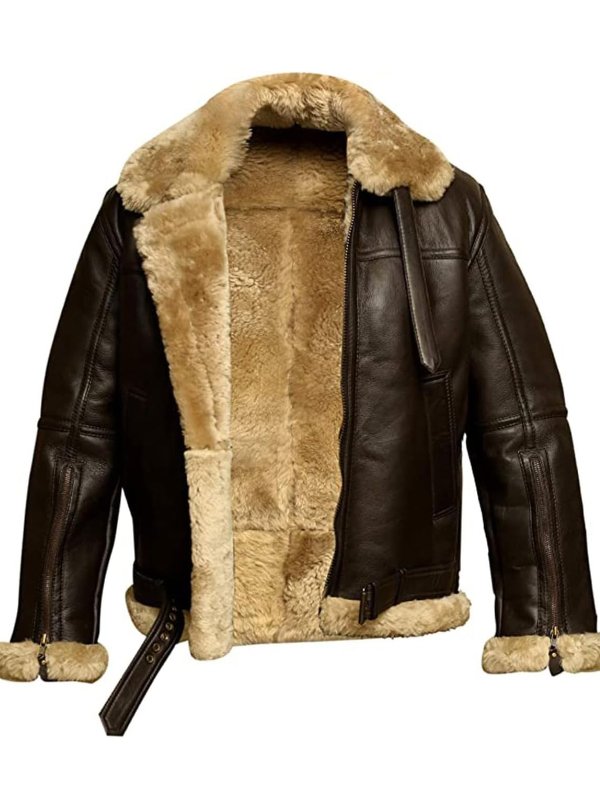 Victor Marius | Læderjakke med Shearling-For