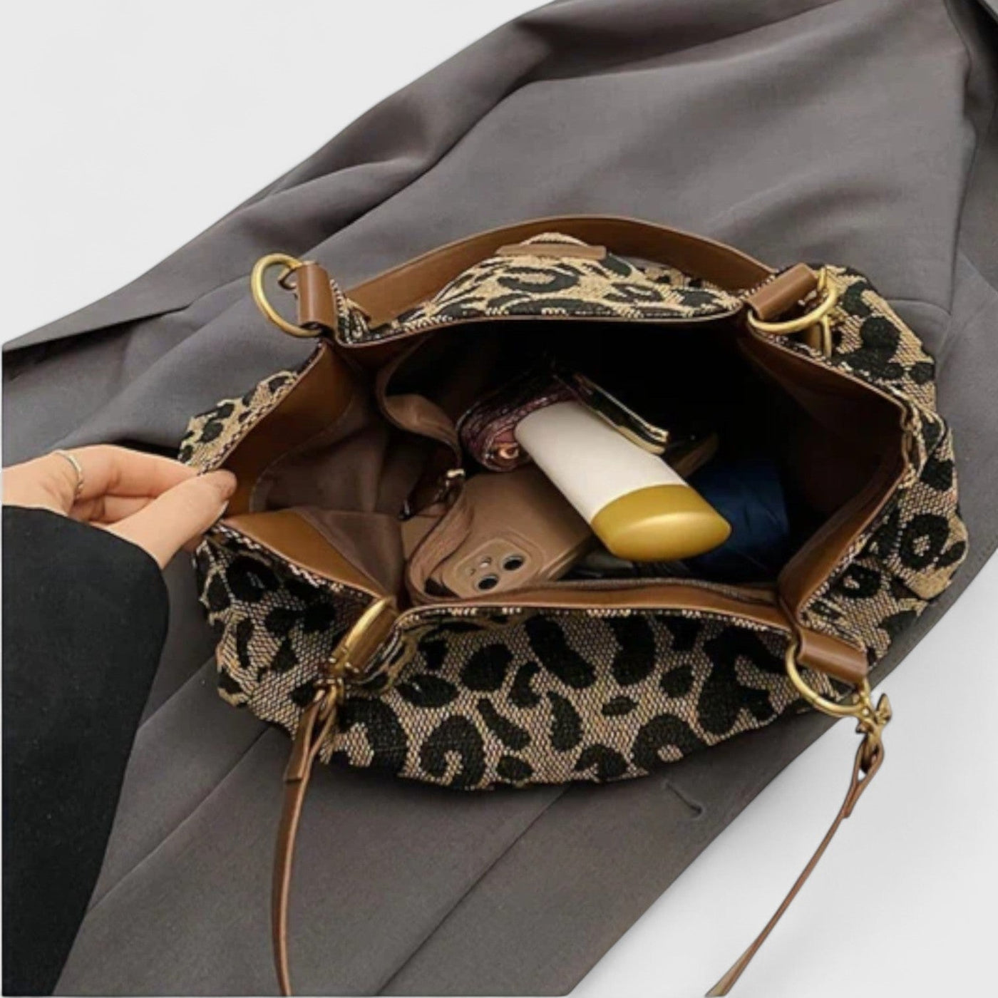 Clara | Leopardmønstret Shopper Taske