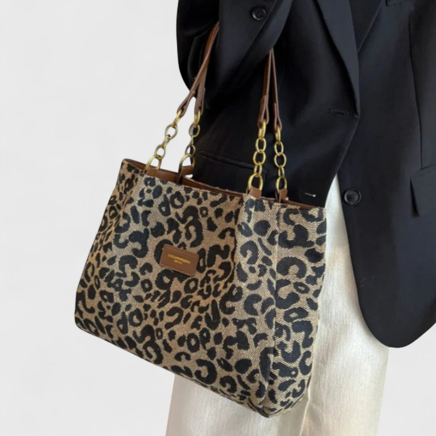 Clara | Leopardmønstret Shopper Taske