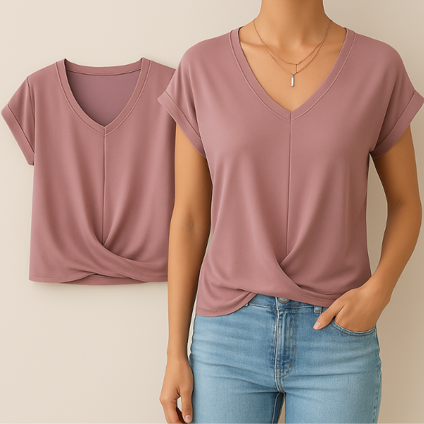 Laura | Hverdags T-shirt med V-hals