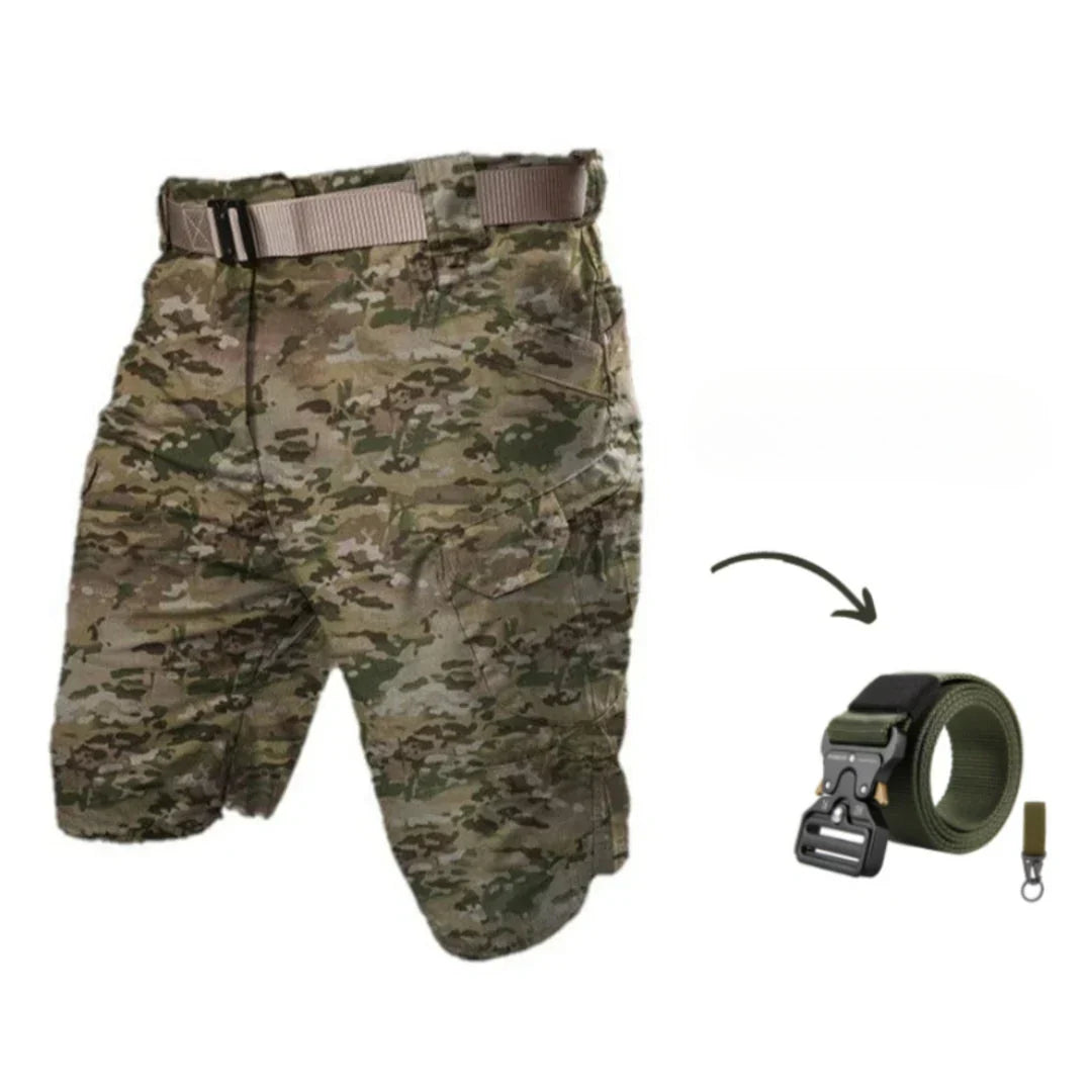Laurits | Cargo shorts med 7 lommer og gratis bælte