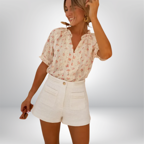 Olivia | Blomstret bluse med sommerens magi