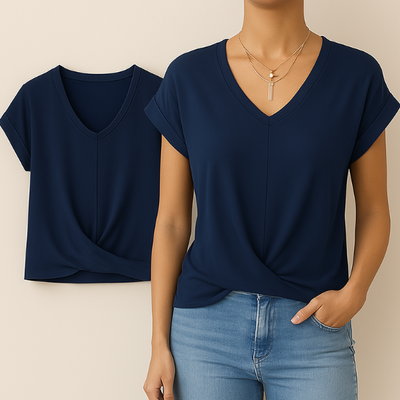 Laura | Hverdags T-shirt med V-hals
