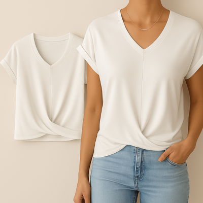 Laura | Hverdags T-shirt med V-hals