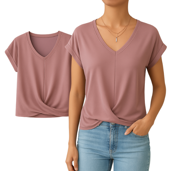 Laura | Hverdags T-shirt med V-hals