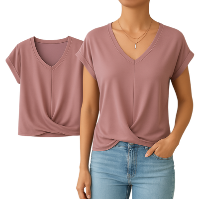 Laura | Hverdags T-shirt med V-hals