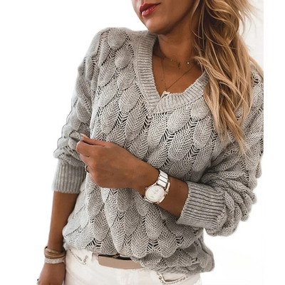 Olivia | Sweater med V-hals