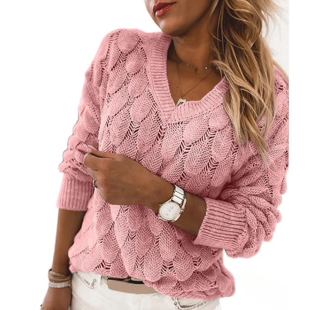Olivia | Sweater med V-hals