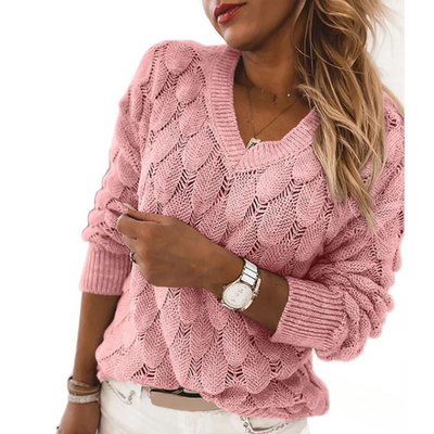 Olivia | Sweater med V-hals