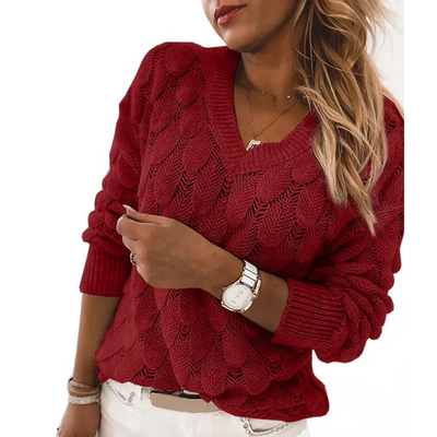 Olivia | Sweater med V-hals