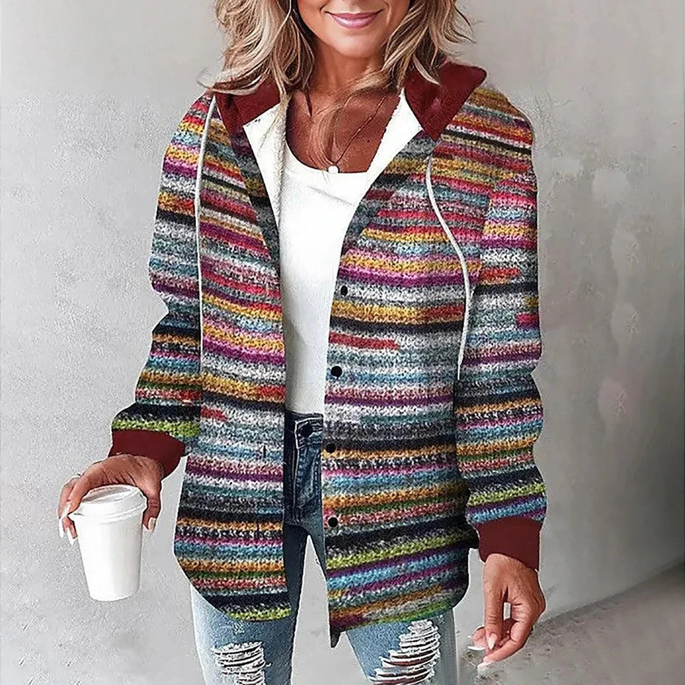 Malou | Ternet Hoodie Jakke