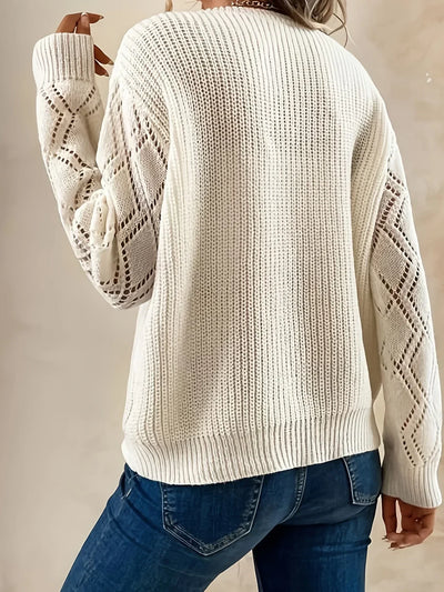 Karla | Elegant sweater med blonderdetaljer