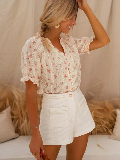 Olivia | Blomstret bluse med sommerens magi