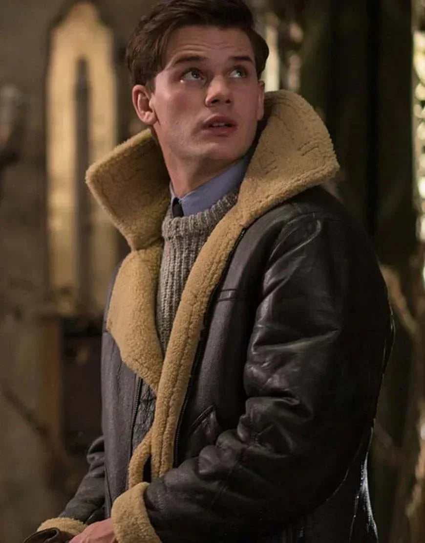 Victor Marius | Læderjakke med Shearling-For