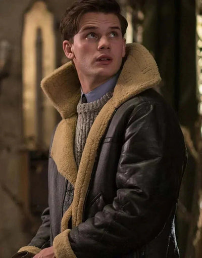 Victor Marius | Læderjakke med Shearling-For