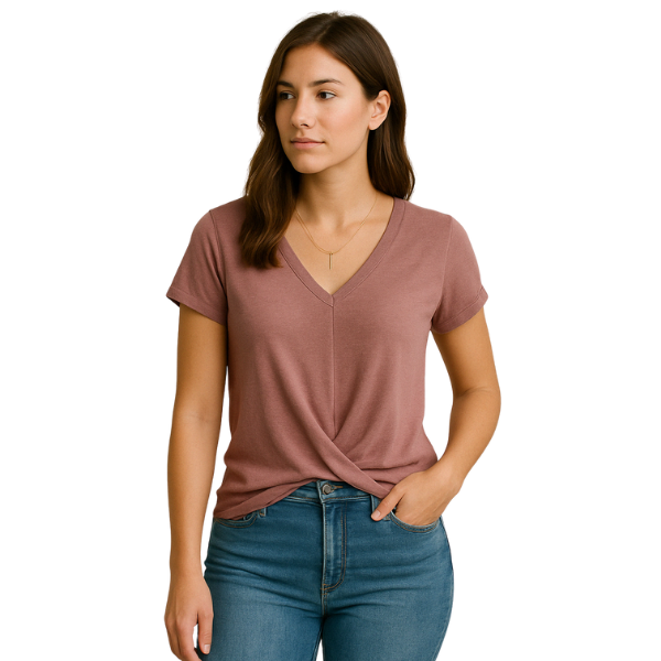 Laura | Hverdags T-shirt med V-hals